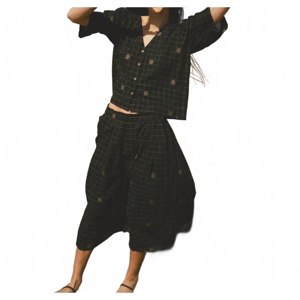 NEW DVAA ebony midi skirt in black